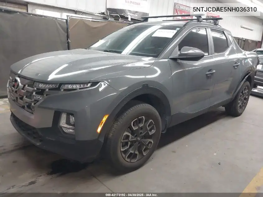 2022 Hyundai Santa Cruz Sel VIN: 5NTJCDAE5NH036310 Lot: 42173192