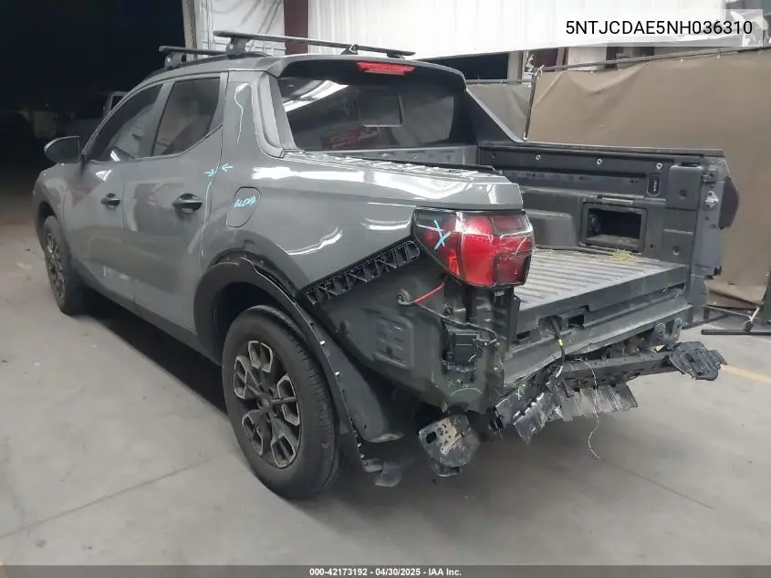 2022 Hyundai Santa Cruz Sel VIN: 5NTJCDAE5NH036310 Lot: 42173192