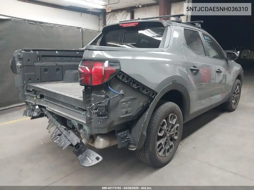 2022 Hyundai Santa Cruz Sel VIN: 5NTJCDAE5NH036310 Lot: 42173192