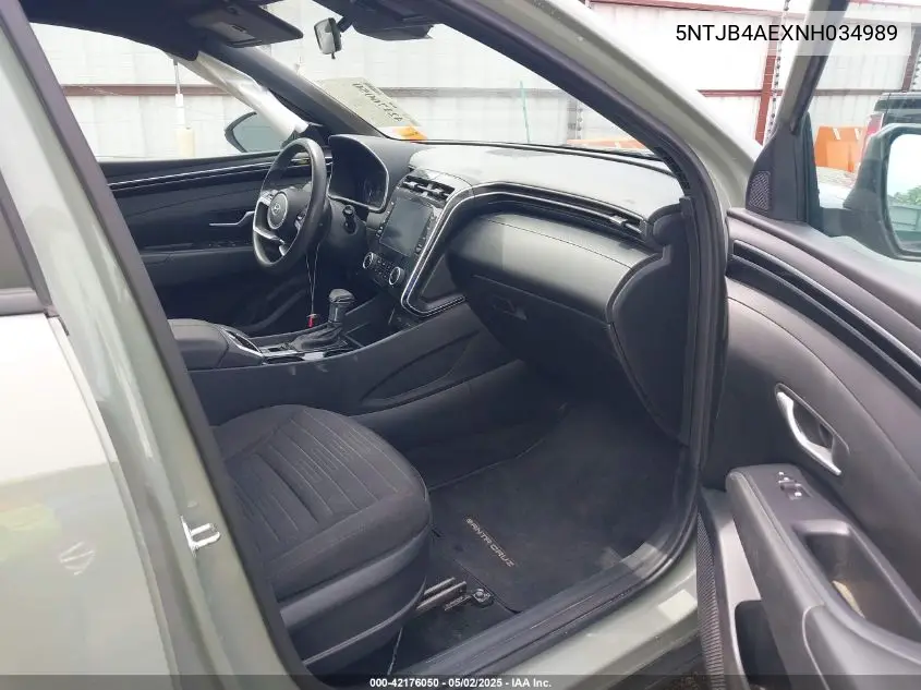 2022 Hyundai Santa Cruz Sel VIN: 5NTJB4AEXNH034989 Lot: 42176050