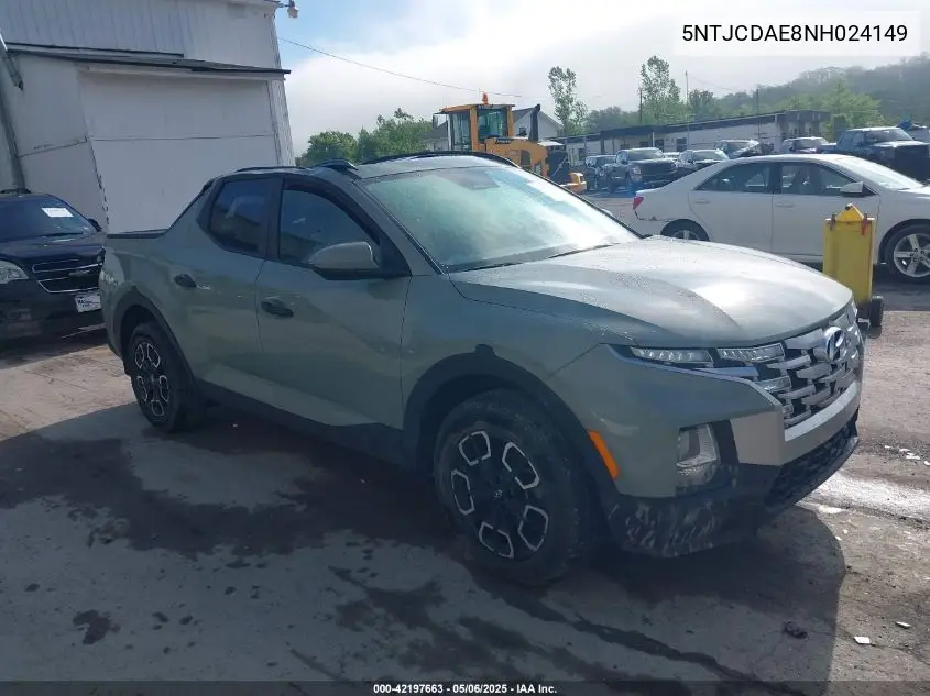 2022 Hyundai Santa Cruz Sel VIN: 5NTJCDAE8NH024149 Lot: 42197663