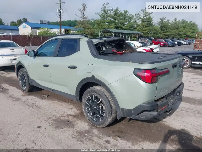 2022 Hyundai Santa Cruz Sel VIN: 5NTJCDAE8NH024149 Lot: 42197663