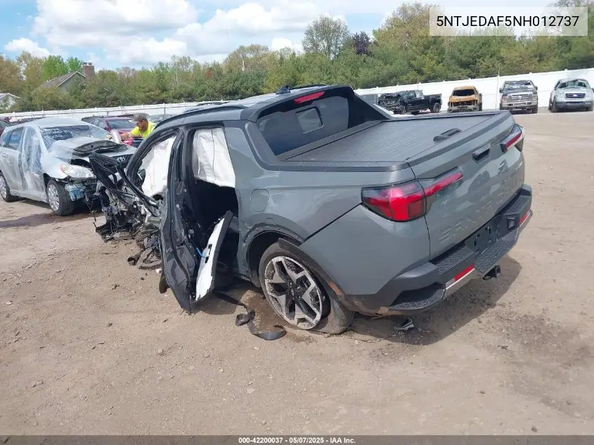 2022 Hyundai Santa Cruz Limited VIN: 5NTJEDAF5NH012737 Lot: 42200037
