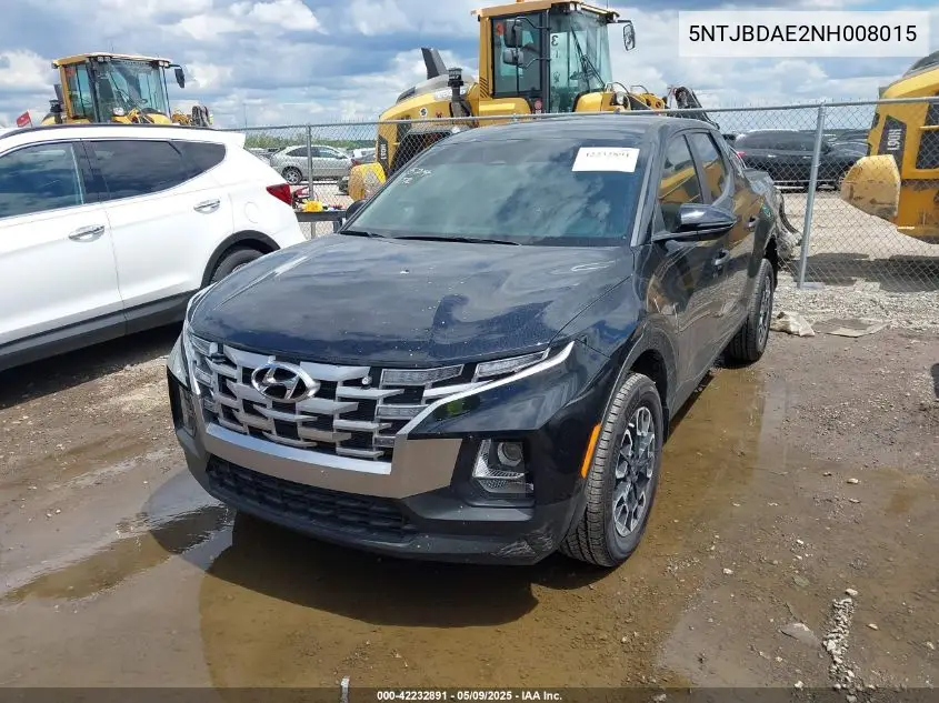2022 Hyundai Santa Cruz Sel VIN: 5NTJBDAE2NH008015 Lot: 42232891