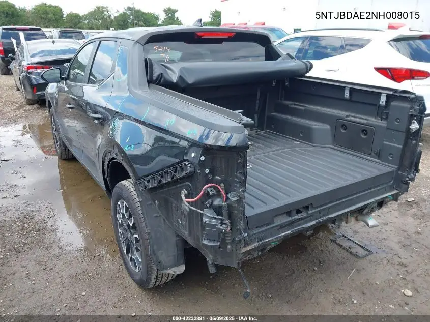 2022 Hyundai Santa Cruz Sel VIN: 5NTJBDAE2NH008015 Lot: 42232891