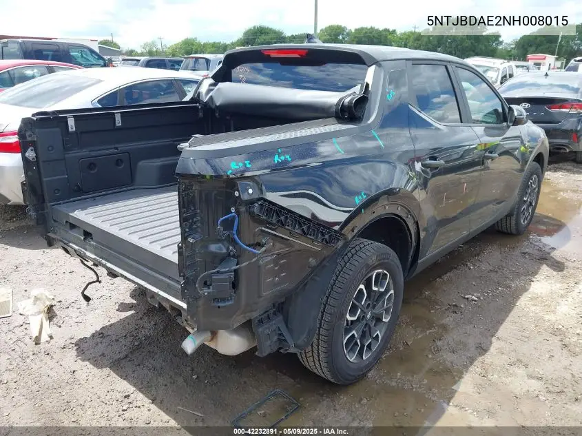 2022 Hyundai Santa Cruz Sel VIN: 5NTJBDAE2NH008015 Lot: 42232891