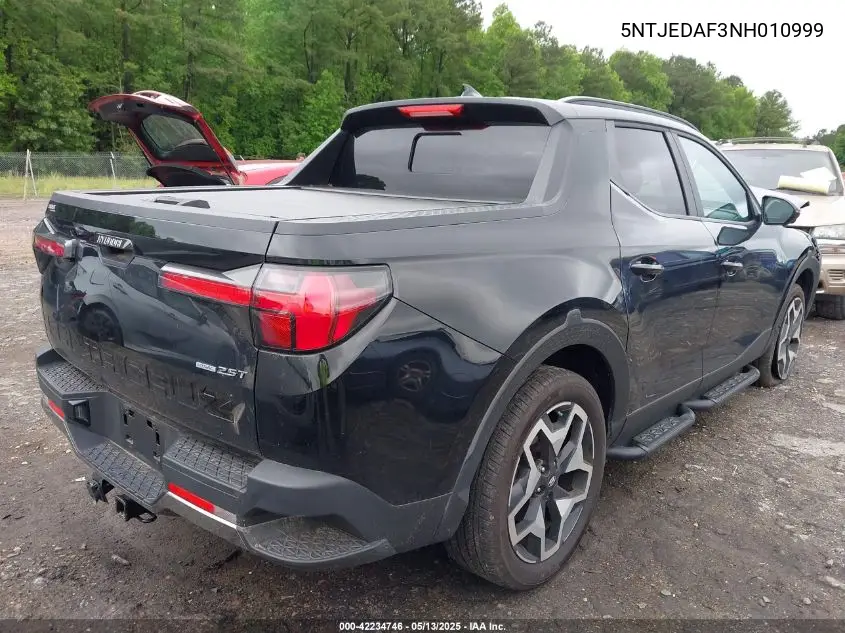 2022 Hyundai Santa Cruz Limited VIN: 5NTJEDAF3NH010999 Lot: 42234746