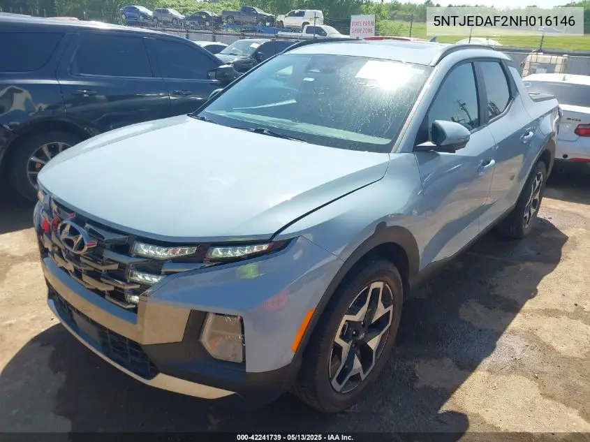 2022 Hyundai Santa Cruz Limited VIN: 5NTJEDAF2NH016146 Lot: 42241739