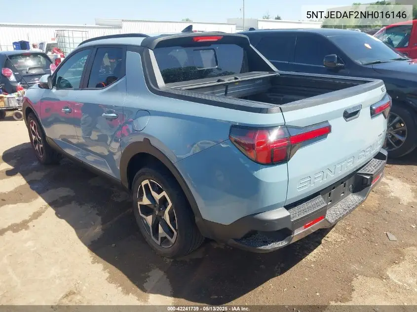 2022 Hyundai Santa Cruz Limited VIN: 5NTJEDAF2NH016146 Lot: 42241739