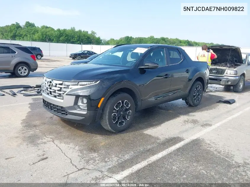 2022 Hyundai Santa Cruz Sel VIN: 5NTJCDAE7NH009822 Lot: 42241754