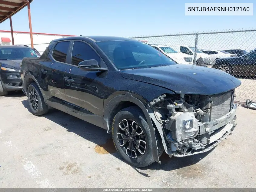 2022 Hyundai Santa Cruz Sel VIN: 5NTJB4AE9NH012160 Lot: 42298634