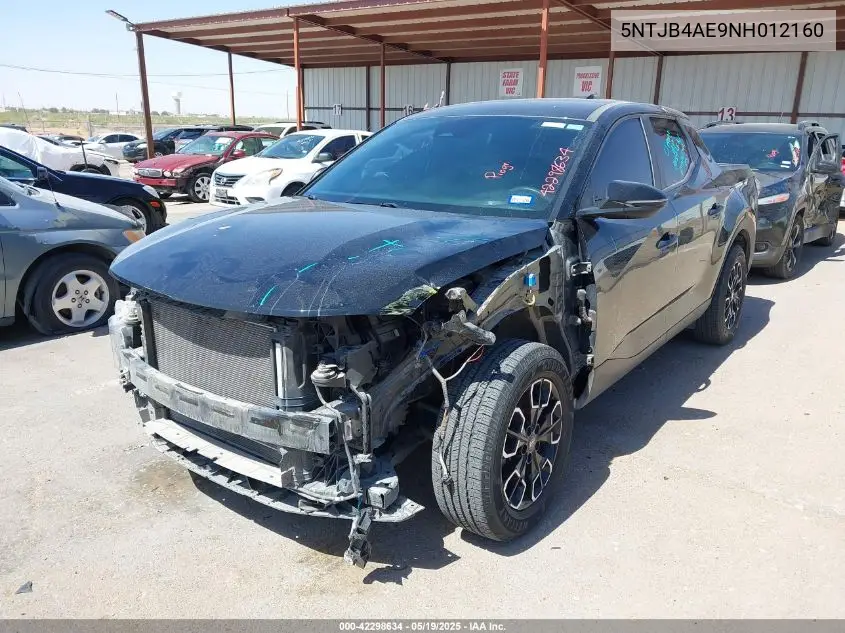 2022 Hyundai Santa Cruz Sel VIN: 5NTJB4AE9NH012160 Lot: 42298634