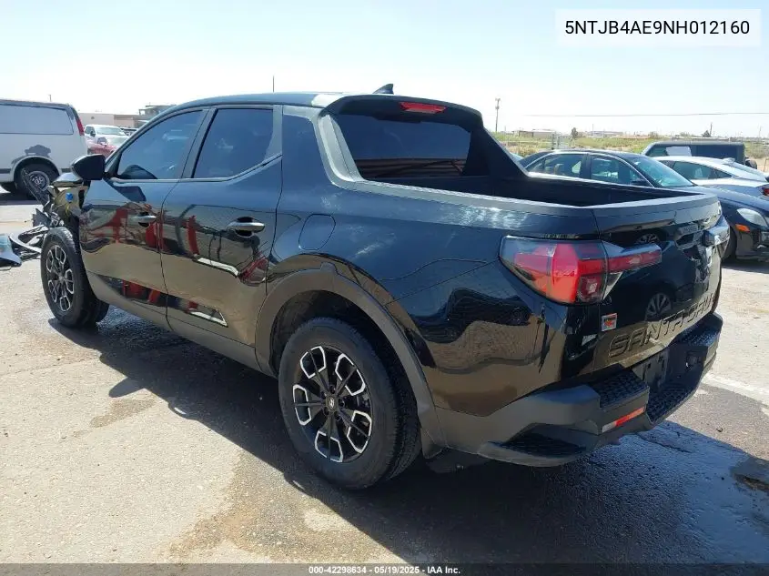 2022 Hyundai Santa Cruz Sel VIN: 5NTJB4AE9NH012160 Lot: 42298634