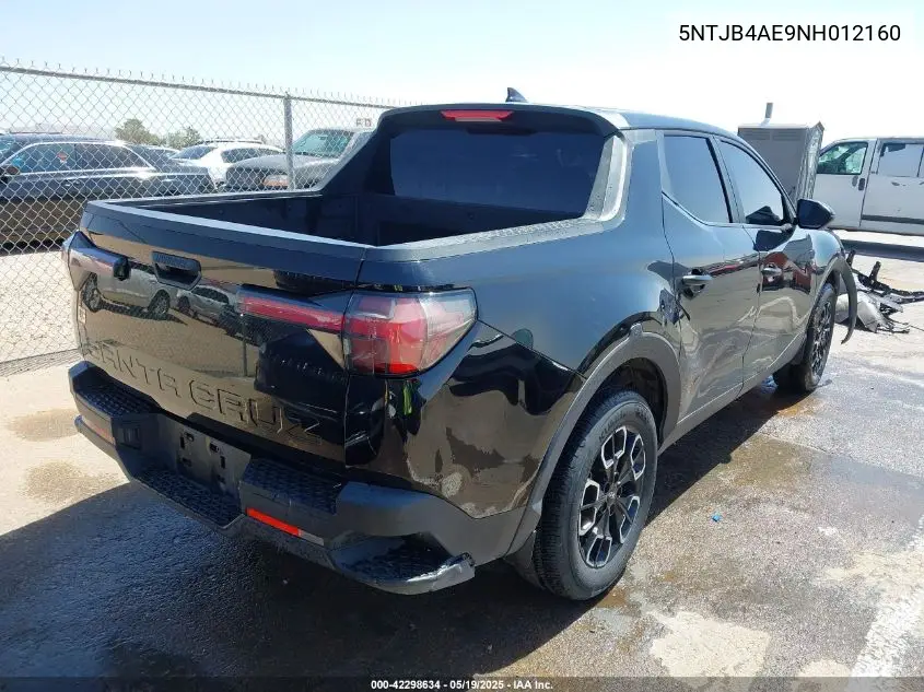 2022 Hyundai Santa Cruz Sel VIN: 5NTJB4AE9NH012160 Lot: 42298634