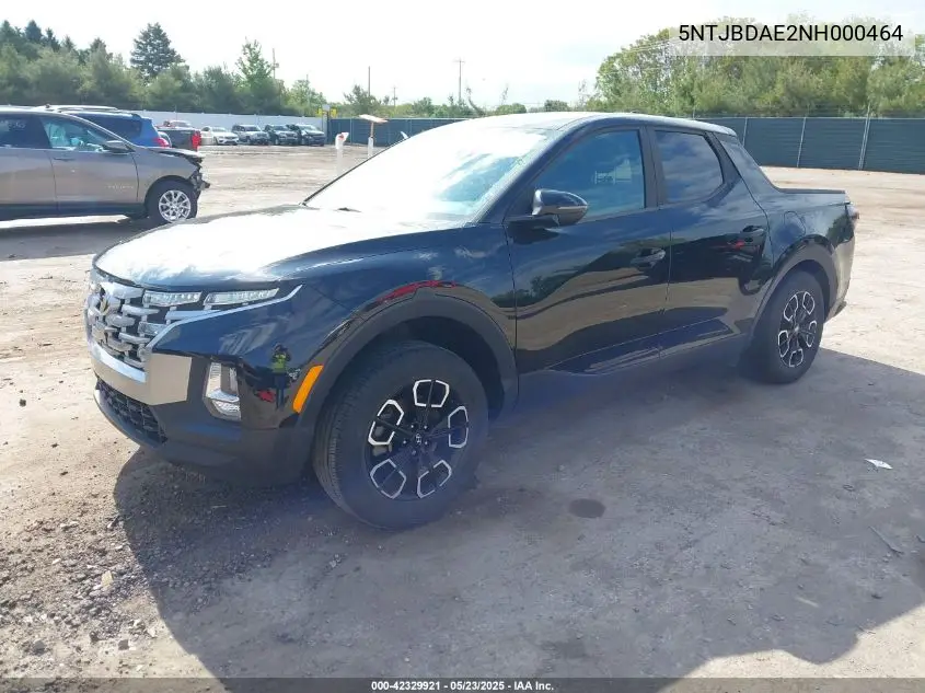 2022 Hyundai Santa Cruz Sel VIN: 5NTJBDAE2NH000464 Lot: 42329921