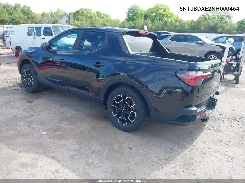 2022 Hyundai Santa Cruz Sel VIN: 5NTJBDAE2NH000464 Lot: 42329921
