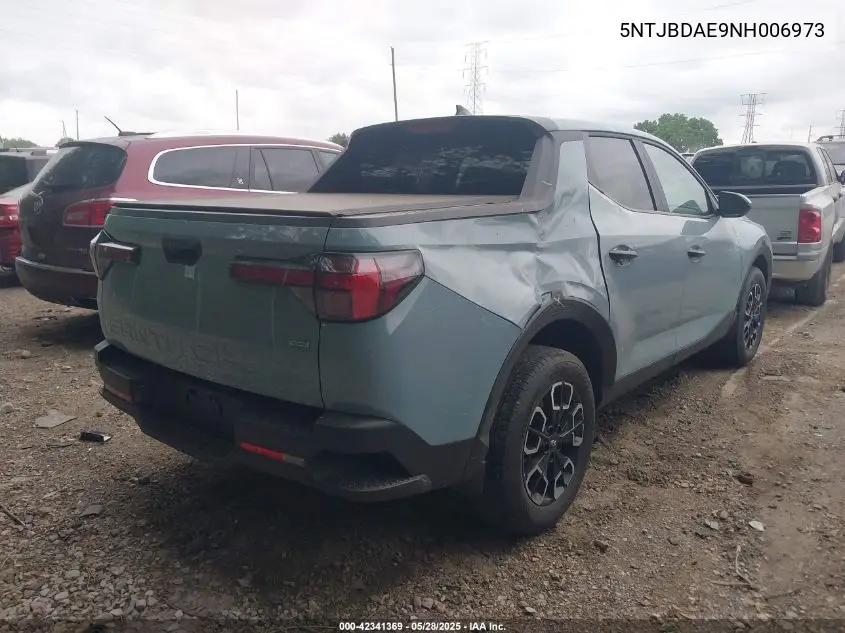 2022 Hyundai Santa Cruz Sel VIN: 5NTJBDAE9NH006973 Lot: 42341369