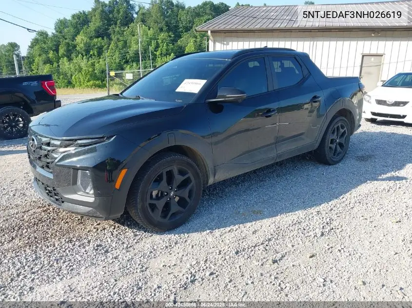 2022 Hyundai Santa Cruz Limited VIN: 5NTJEDAF3NH026619 Lot: 42450866