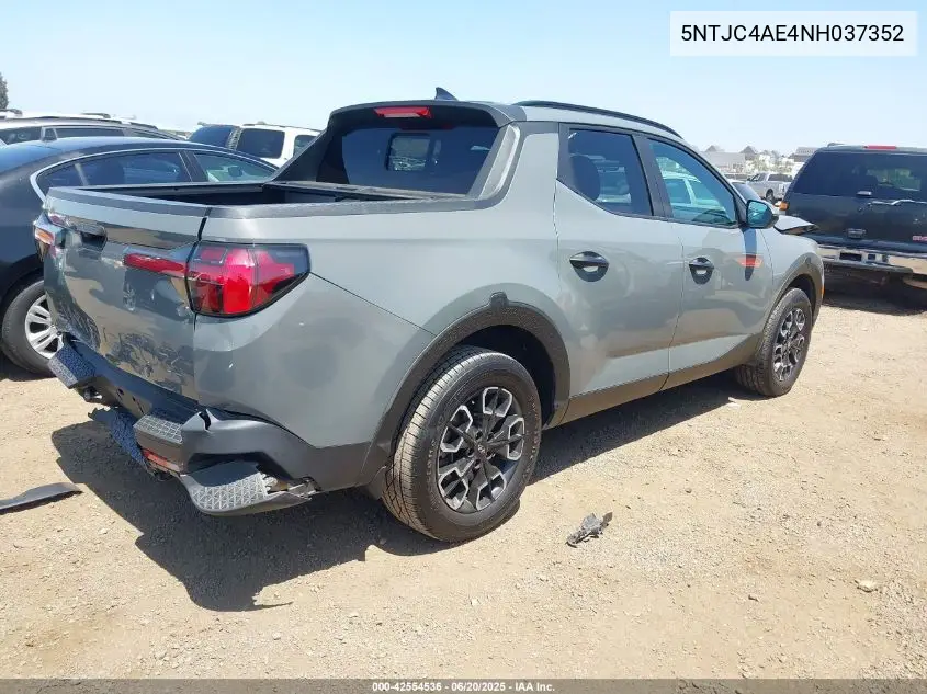 2022 Hyundai Santa Cruz Sel VIN: 5NTJC4AE4NH037352 Lot: 42554536