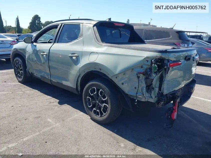 2022 Hyundai Santa Cruz Sel Premium VIN: 5NTJDDAF9NH005762 Lot: 42587584
