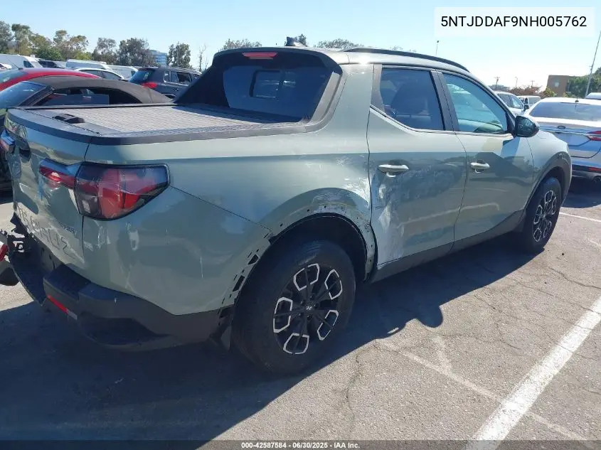 2022 Hyundai Santa Cruz Sel Premium VIN: 5NTJDDAF9NH005762 Lot: 42587584