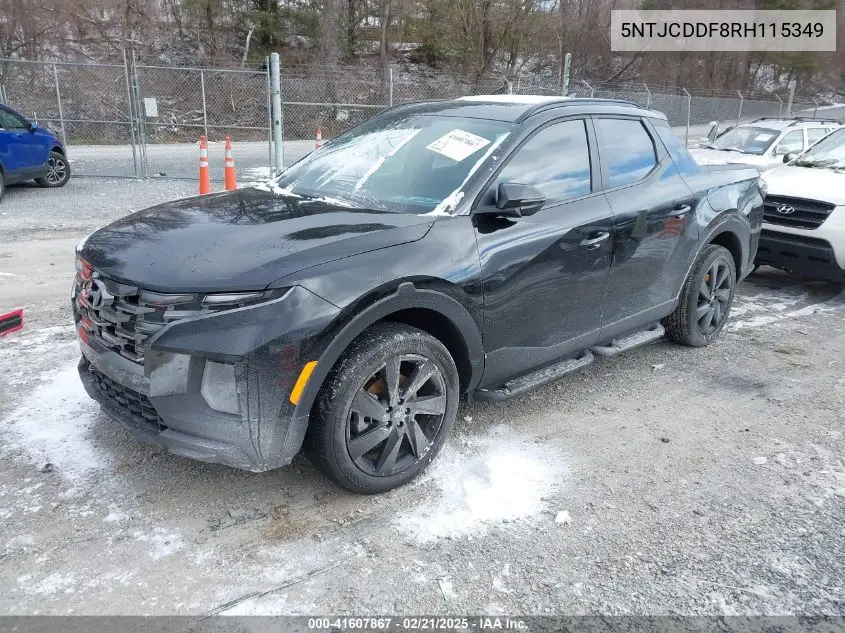 2024 Hyundai Santa Cruz Night VIN: 5NTJCDDF8RH115349 Lot: 41607867