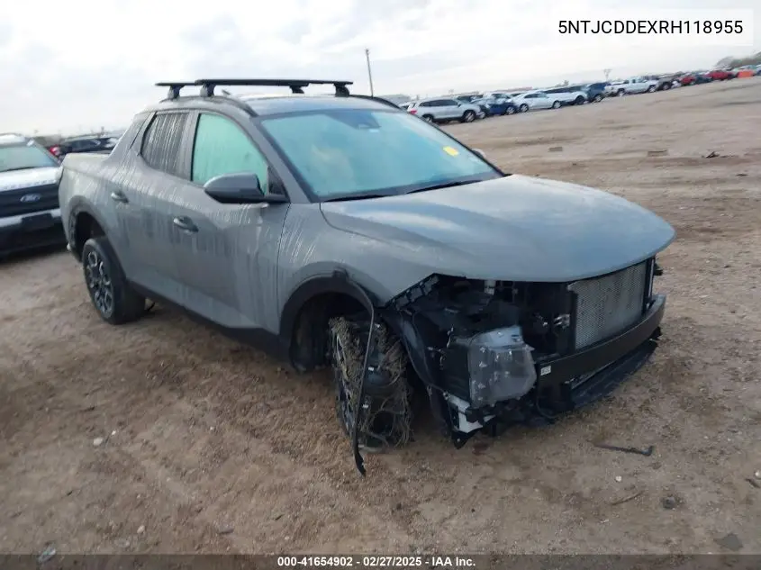 2024 Hyundai Santa Cruz Sel VIN: 5NTJCDDEXRH118955 Lot: 41654902