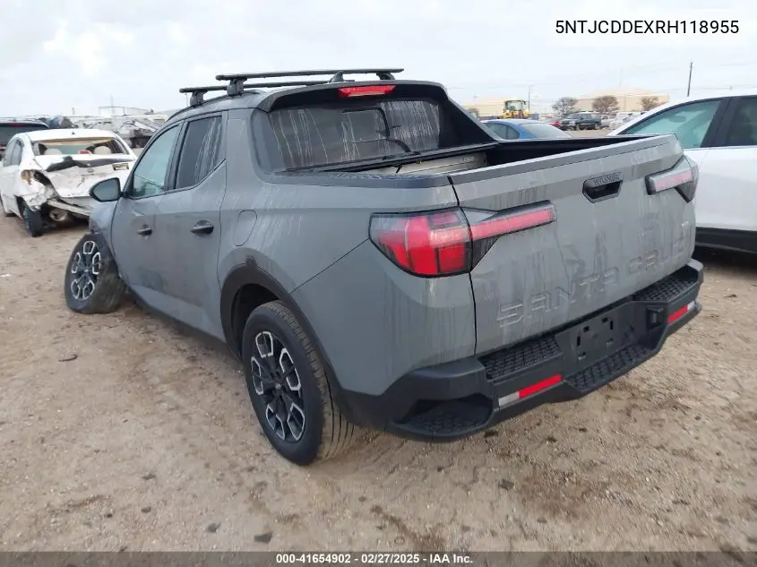 2024 Hyundai Santa Cruz Sel VIN: 5NTJCDDEXRH118955 Lot: 41654902