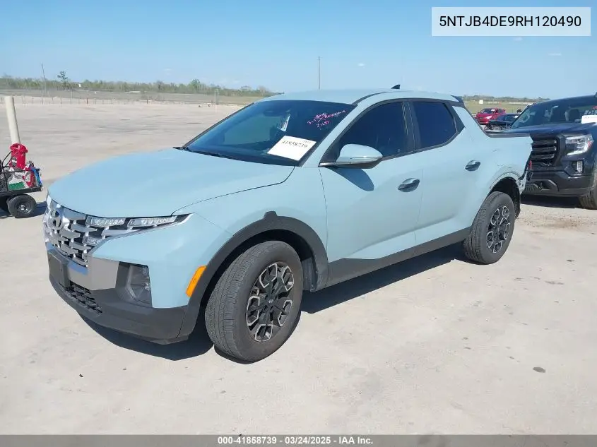 2024 Hyundai Santa Cruz Sel VIN: 5NTJB4DE9RH120490 Lot: 41858739
