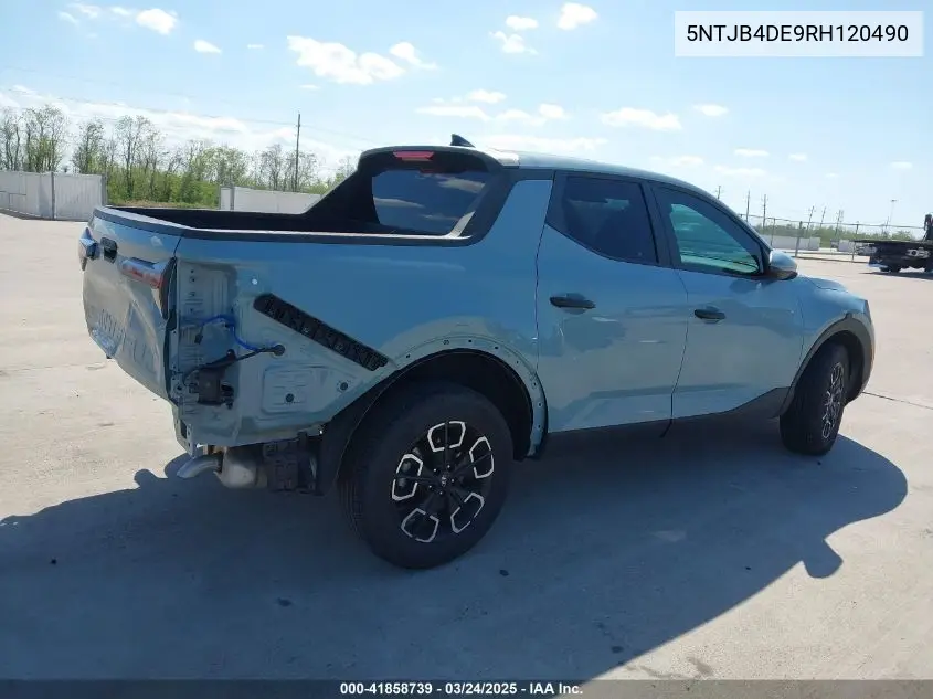 2024 Hyundai Santa Cruz Sel VIN: 5NTJB4DE9RH120490 Lot: 41858739