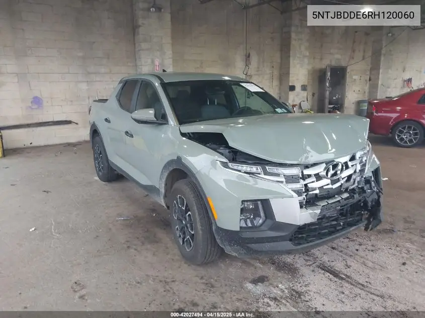 2024 Hyundai Santa Cruz Sel VIN: 5NTJBDDE6RH120060 Lot: 42027494