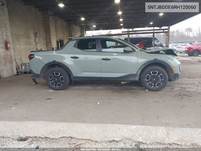 2024 Hyundai Santa Cruz Sel VIN: 5NTJBDDE6RH120060 Lot: 42027494