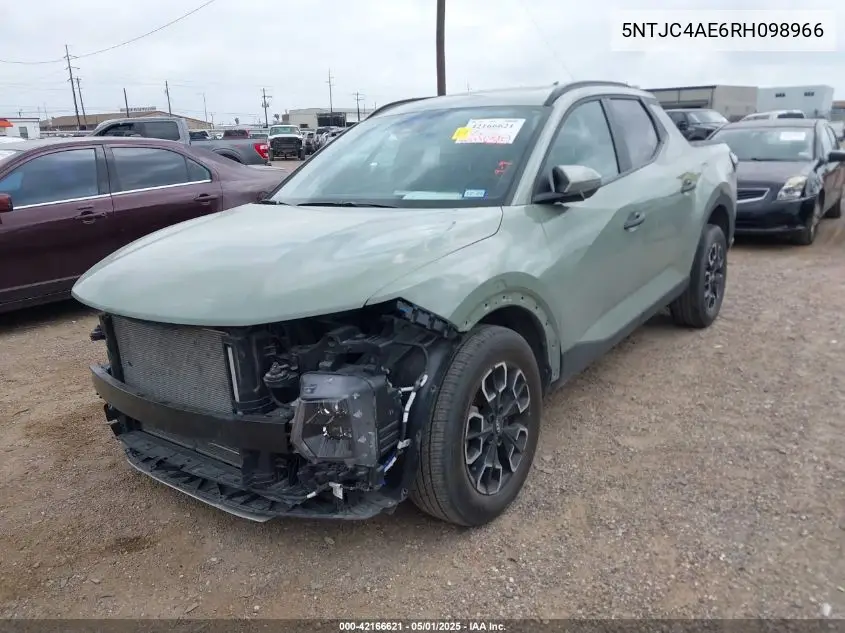 2024 Hyundai Santa Cruz Sel VIN: 5NTJC4AE6RH098966 Lot: 42166621