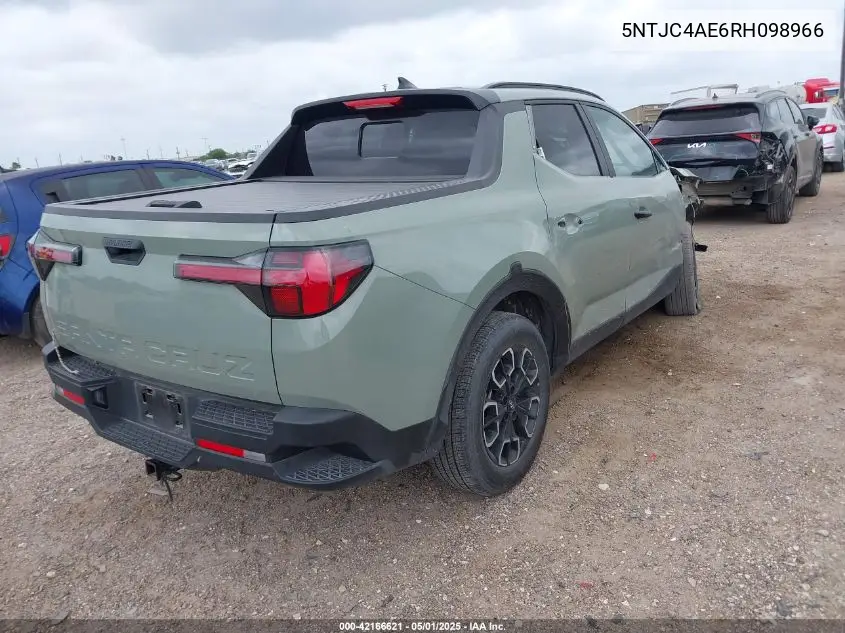2024 Hyundai Santa Cruz Sel VIN: 5NTJC4AE6RH098966 Lot: 42166621