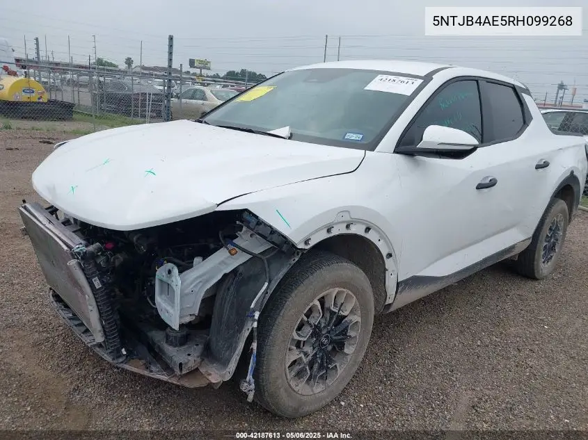 2024 Hyundai Santa Cruz Sel VIN: 5NTJB4AE5RH099268 Lot: 42187613