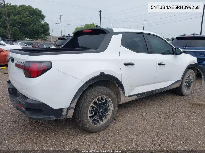 2024 Hyundai Santa Cruz Sel VIN: 5NTJB4AE5RH099268 Lot: 42187613