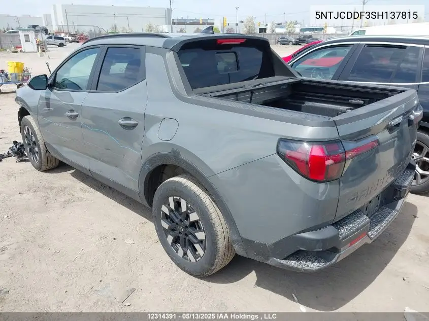 2025 Hyundai Santa Cruz Preferred VIN: 5NTJCDDF3SH137815 Lot: 12314391