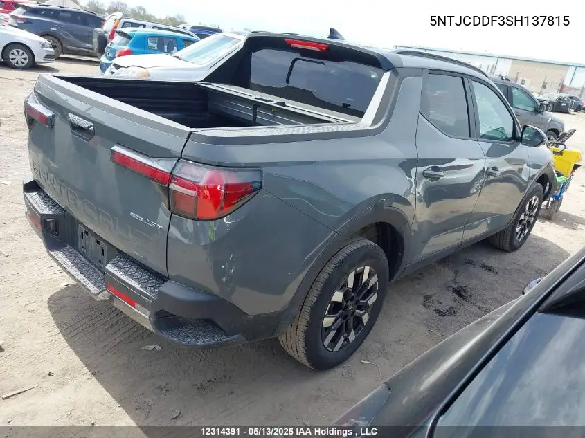 2025 Hyundai Santa Cruz Preferred VIN: 5NTJCDDF3SH137815 Lot: 12314391
