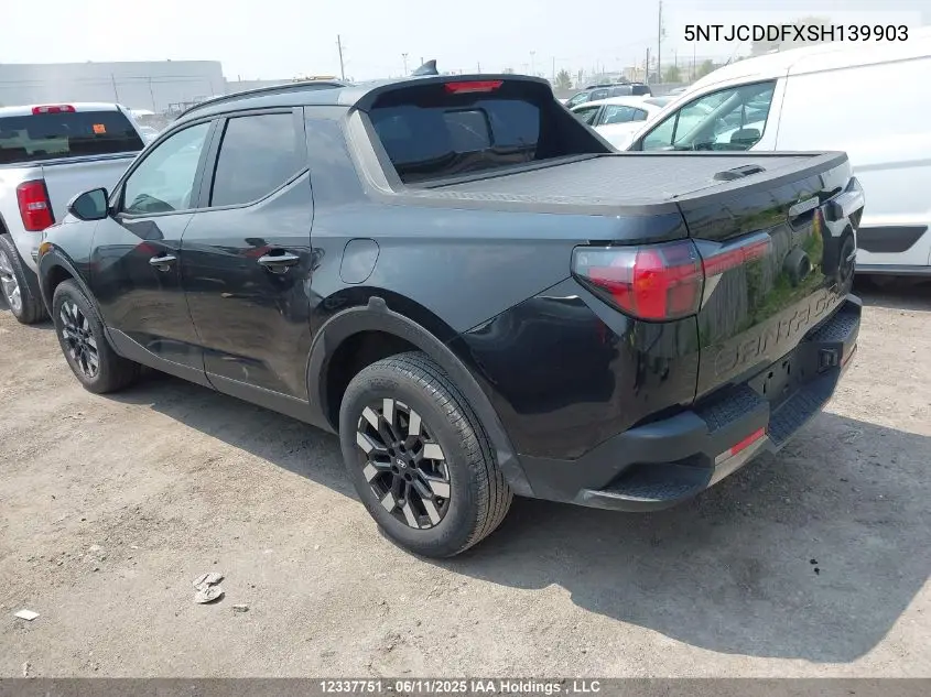2025 Hyundai Santa Cruz Preferred VIN: 5NTJCDDFXSH139903 Lot: 12337751
