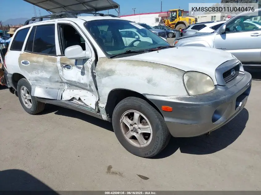 2001 Hyundai Santa Fe 2.7L V6 Gls/2.7L V6 Lx VIN: KM8SC83D11U040476 Lot: 42506135