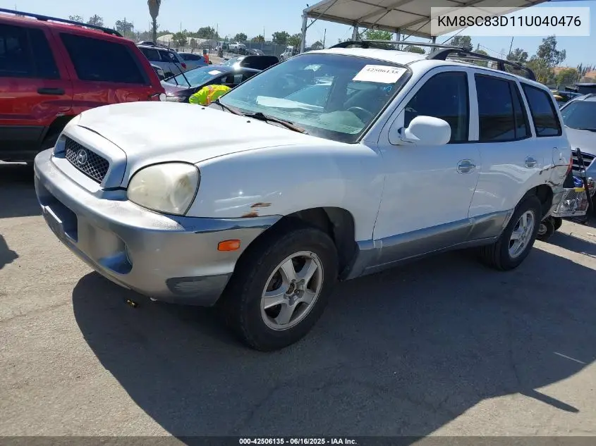 2001 Hyundai Santa Fe 2.7L V6 Gls/2.7L V6 Lx VIN: KM8SC83D11U040476 Lot: 42506135