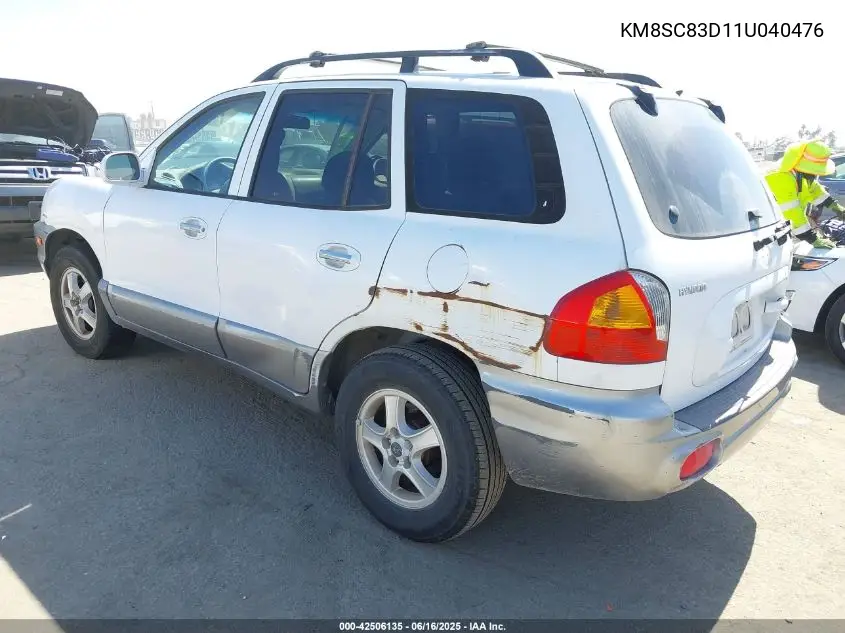 2001 Hyundai Santa Fe 2.7L V6 Gls/2.7L V6 Lx VIN: KM8SC83D11U040476 Lot: 42506135
