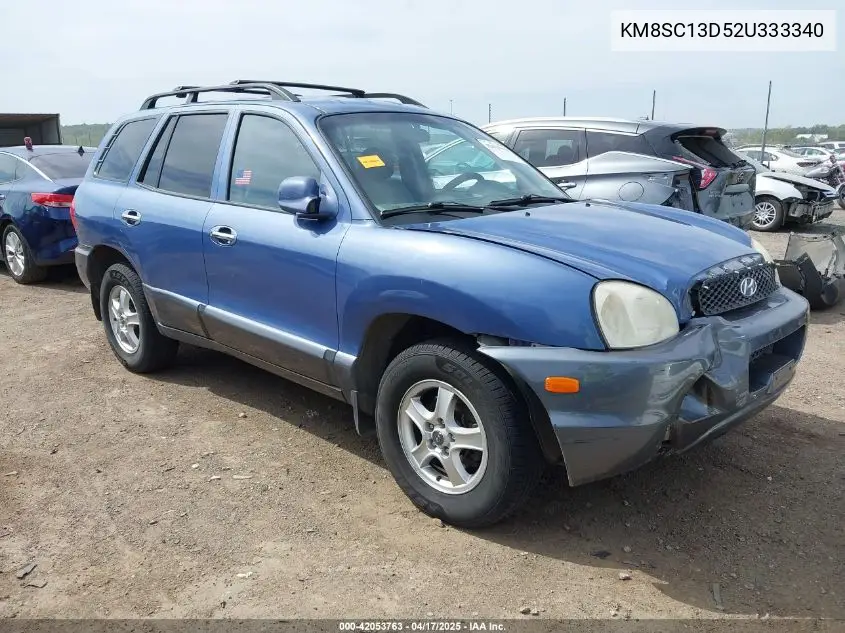 2002 Hyundai Santa Fe Gls/Lx VIN: KM8SC13D52U333340 Lot: 42053763