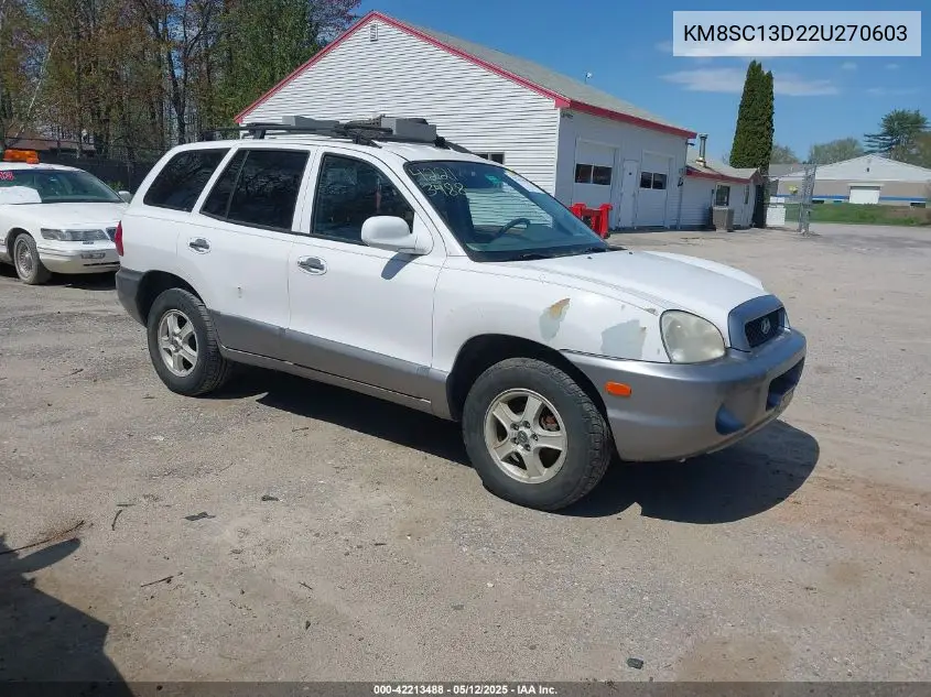 2002 Hyundai Santa Fe Gls/Lx VIN: KM8SC13D22U270603 Lot: 42213488