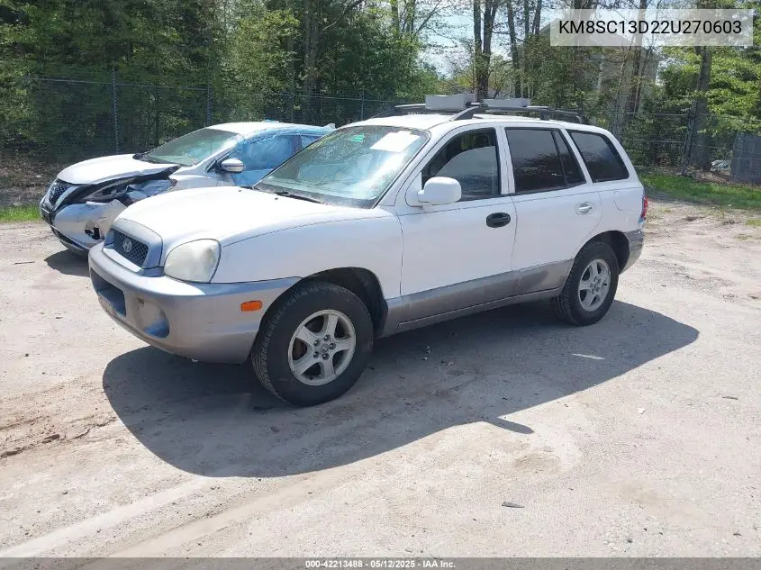 2002 Hyundai Santa Fe Gls/Lx VIN: KM8SC13D22U270603 Lot: 42213488