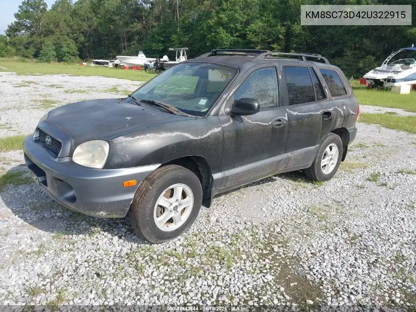 2002 Hyundai Santa Fe Gls/Lx VIN: KM8SC73D42U322915 Lot: 42442644