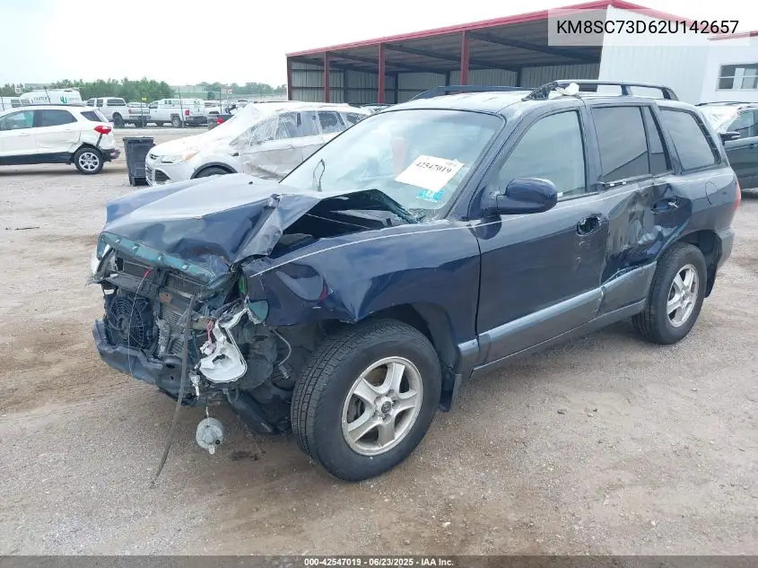 2002 Hyundai Santa Fe Gls/Lx VIN: KM8SC73D62U142657 Lot: 42547019