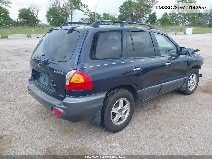 2002 Hyundai Santa Fe Gls/Lx VIN: KM8SC73D62U142657 Lot: 42547019