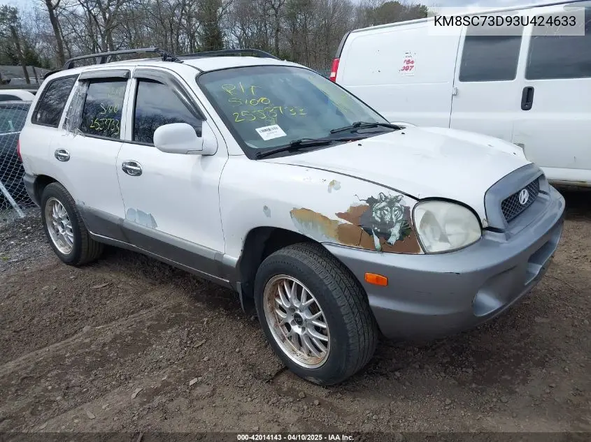 2003 Hyundai Santa Fe Gls/Lx VIN: KM8SC73D93U424633 Lot: 42014143