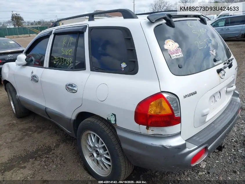 2003 Hyundai Santa Fe Gls/Lx VIN: KM8SC73D93U424633 Lot: 42014143